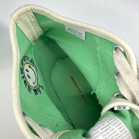 Sz 8.5- American Eagle x The Smiley Company Canvas High Top Platform Sneakers - Picture 5 of 15